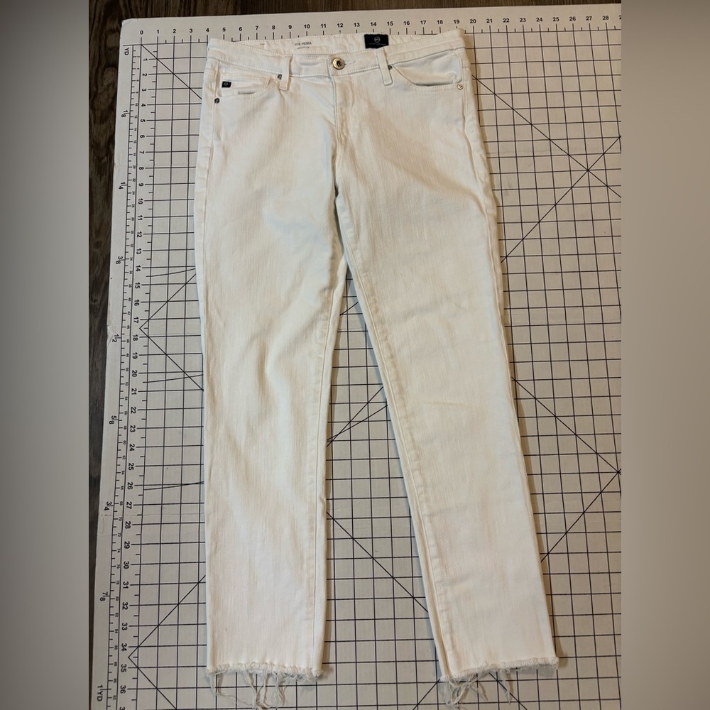 AG Adriano Goldschmied Women’s‎ Size 28R White The Prima Cigarette Leg Jeans